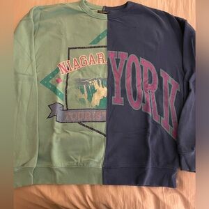 Wild Fable Women's XL Two Tone Niagara, New York Crewneck Sweatshirt